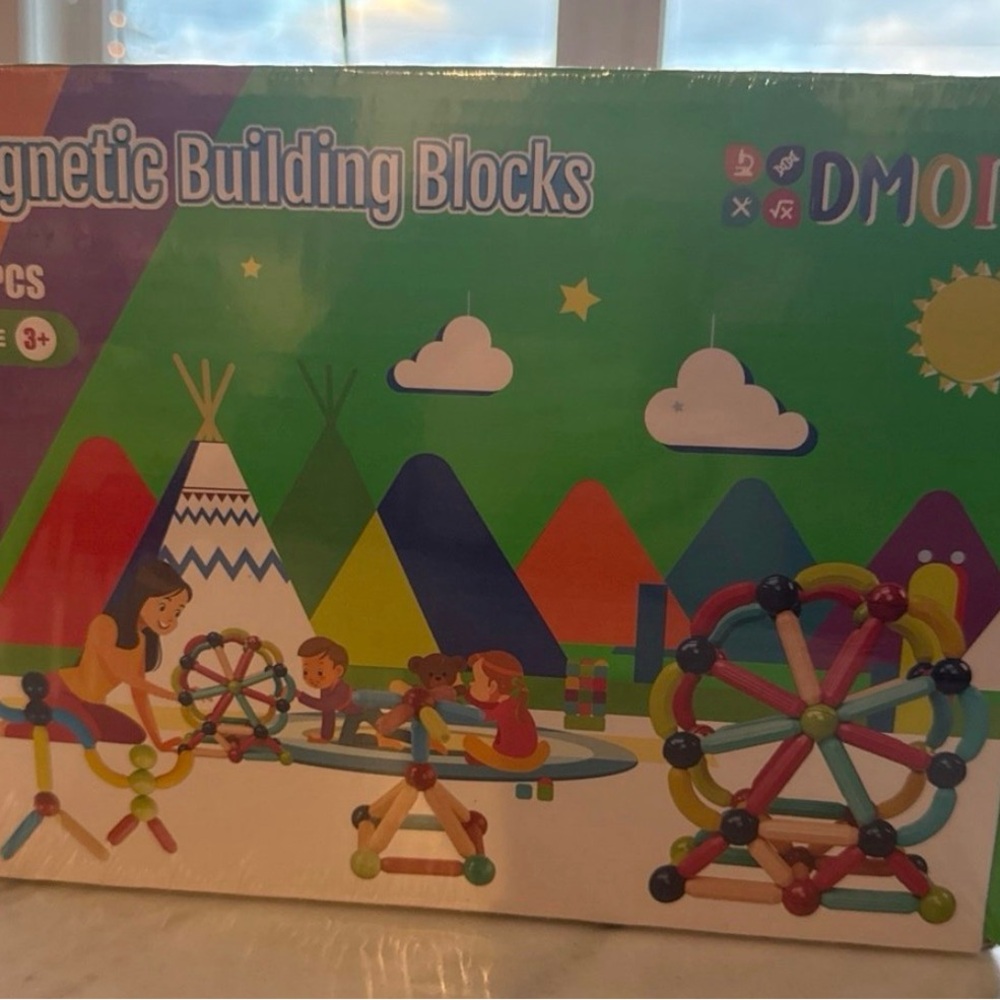 Magnetic Building Blocks Set - Colorful Creative Play